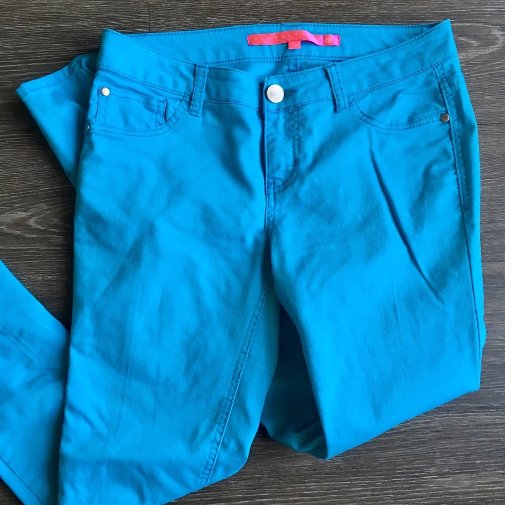 Tinseltown Bright Blue Skinny Pants, Size 9